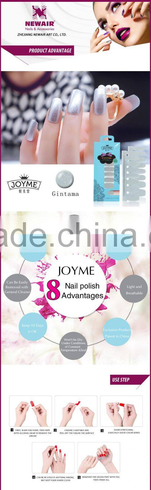 New Air Hot selling 100% real nail polish sticker