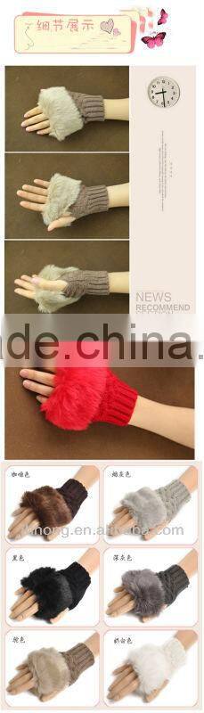 Artificial wool cute women knitted gloves/korean style/Autumn applied