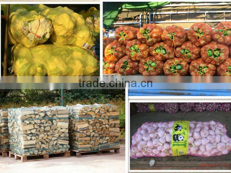 China Polypropylene Mesh Bag Net Sacks For Potato Onion Garlic Firewood