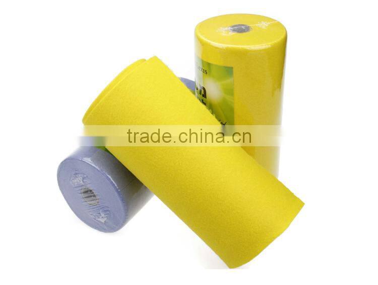 OEM manufacture , 13 years factory , produce and wholesale needle punch nonwoven clean cloth in perforated roll