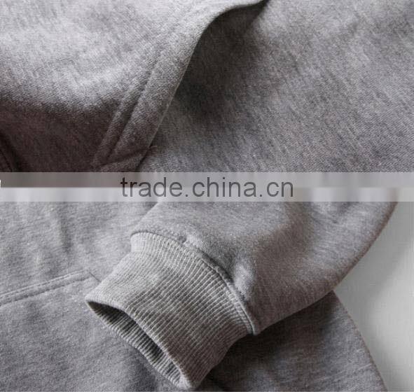 Custom mens' printing cotton fleece hoody jacket