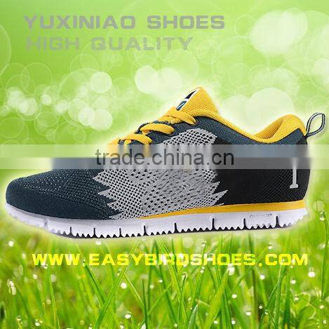 high quality men shoes sports running fly fabric for male, adults fashion sport running shoes made in china