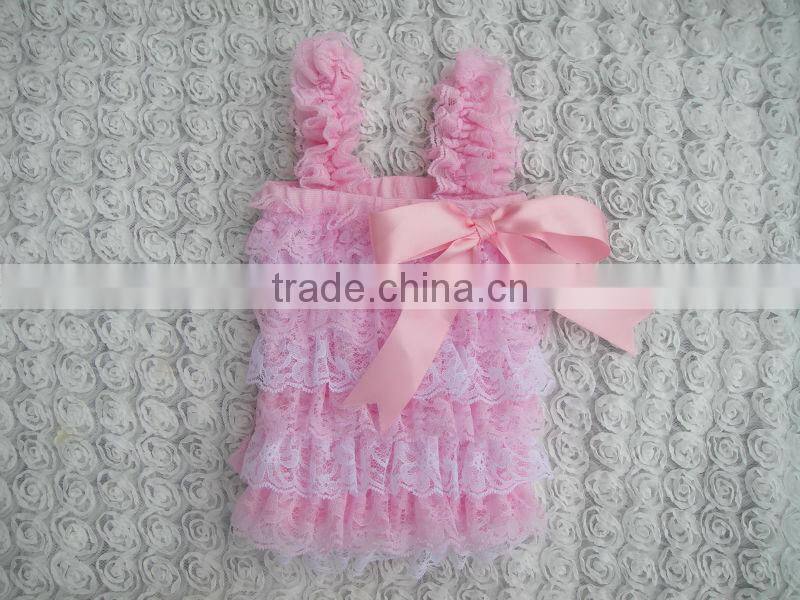 Newest style pop baby wear lace tops made in China