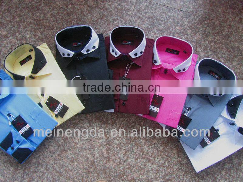 2013collar &cuff matching stylish men dress shirt