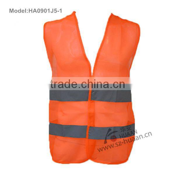 High visibility reflective vest with CE certificate