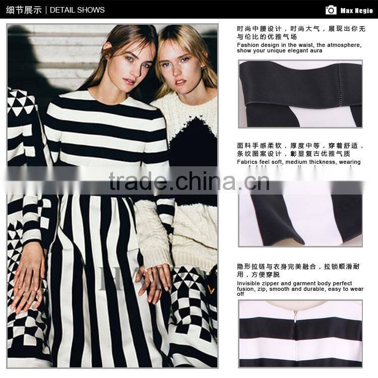 New Sexy Black White Stripes Chevron Print Strapless Evening Dress Fancy Maxi Dress Bodycon Dresses For Summer