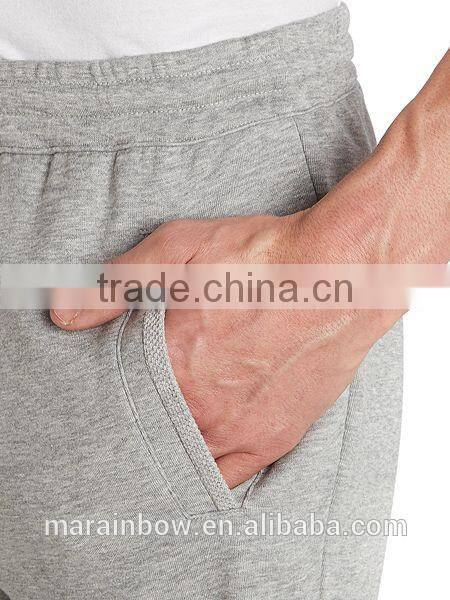 Cotton Polyester Blend Gray Plain Gym Sweat Shorts For Men Workout Short Sweatpants with 3 Pockets Wholesale