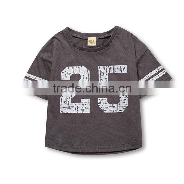 S17505A Summer T-Shirt for Kids 2017 Baby Clothes Printed Pattern T shirt