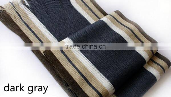 New arrival cheap price high quality wool knitting design men's winter warm scarf