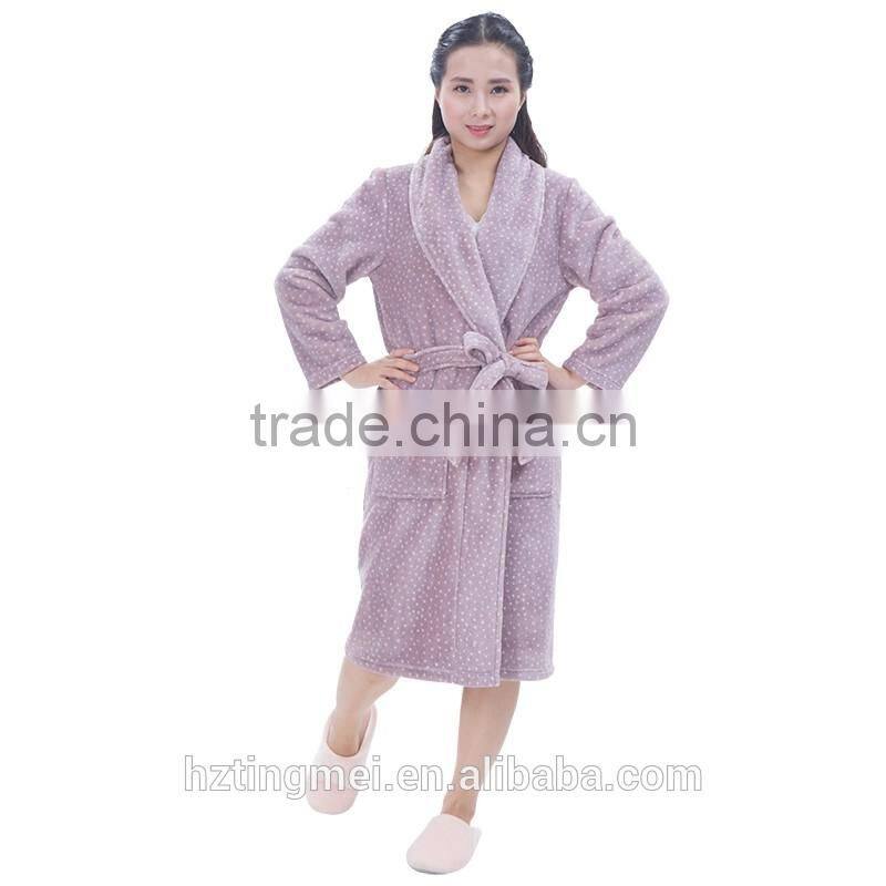 Women dots printed women arab robe hook pointe