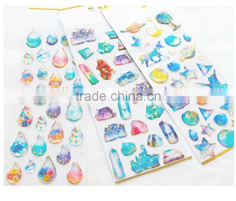 custom epoxy resin sticker waterproof PVC sticker decorative children sticker