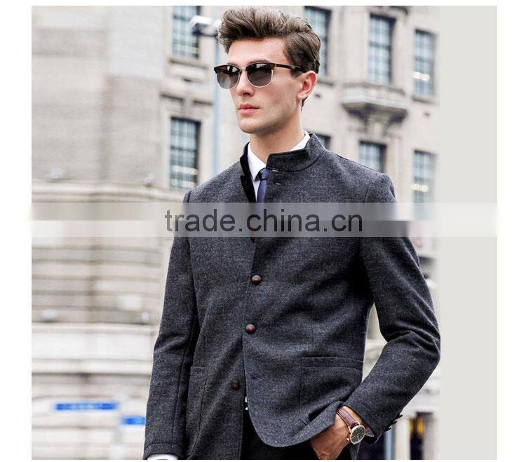 Latest Men Collar Designs Of Stand-away Collar Casual Jacket
