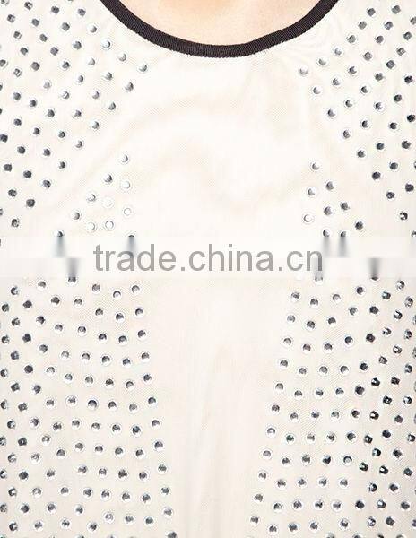 Punk wind starry sky set auger chiffon unlined upper vest