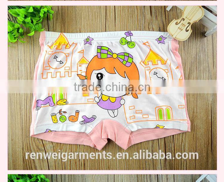 New design modal children underwear cute style girl boxer brief for children
