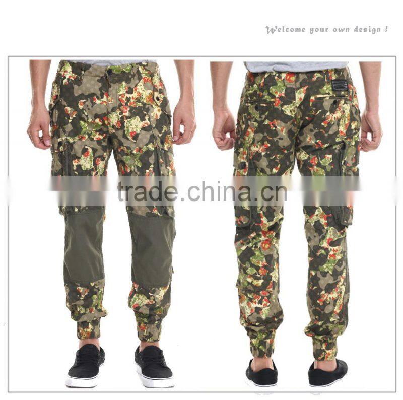 men's fashion baggy long camo pants wholesale boys camo long pants