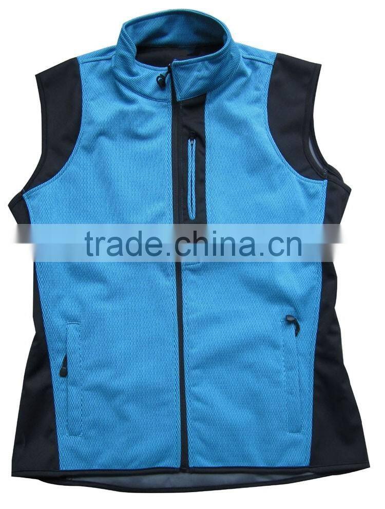 Spring outdoor fashionable softshell vest softshell waistcoat