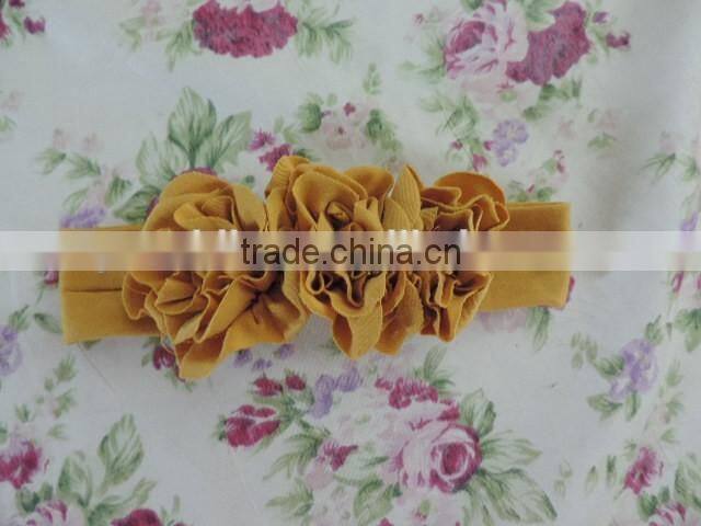 2016 Baby flower headbands wholesale infant cotton hair band Baby headwear flower hair elastic headbands for babies