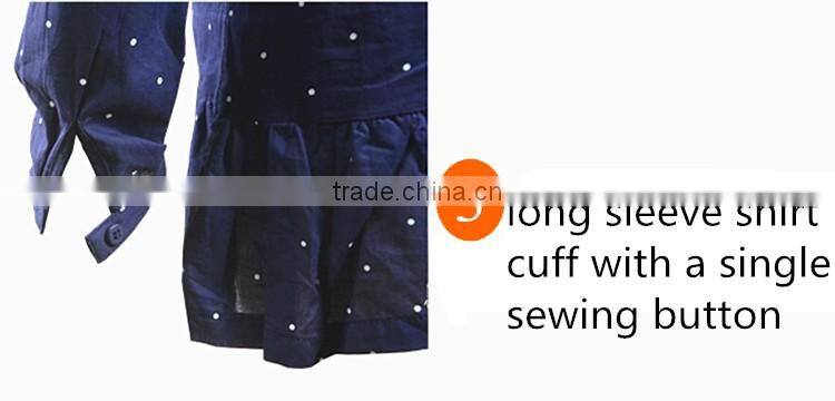 white polka dot fashion one piece girls party dresses with zip closure at back