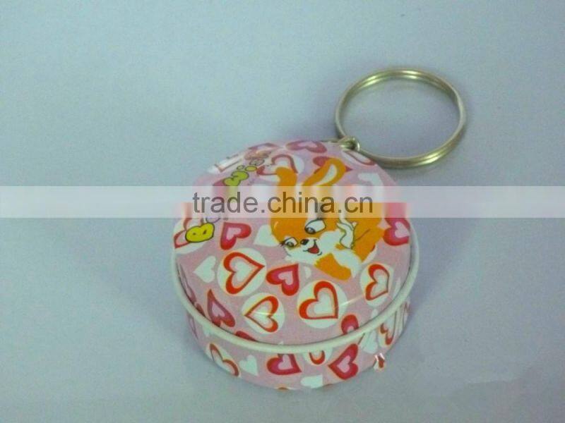 Tiny round metal candy tin box for candy and sweet package