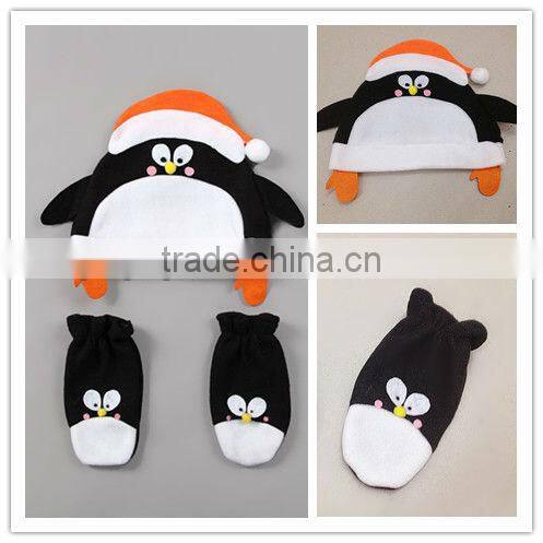 Fty design EN71 penguin hat party ideas baby hat&glove for party