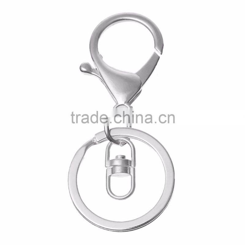 Wholesale Silver Plated Lobster Clasp Findings Simple Metal Key Chain Rings
