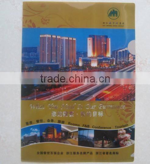 full printing a4 L shaped pp folder