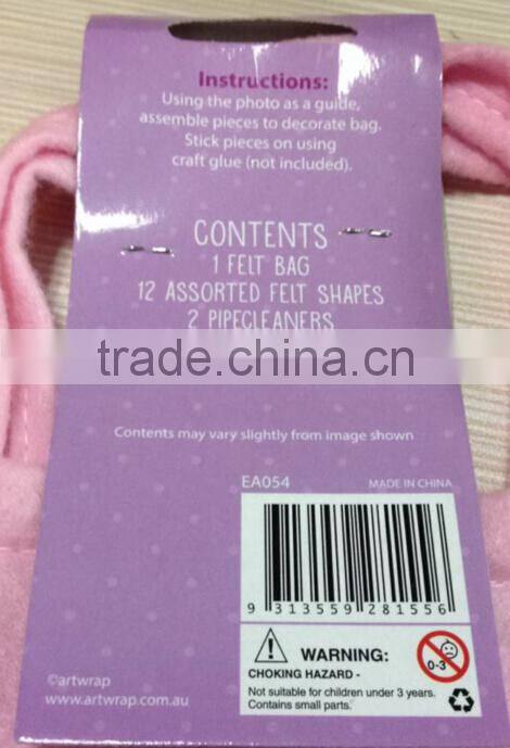 Easter Felt Bag Craft Kit, Make Your Own Easter Bag, DIY Easter Bag, Easter Character