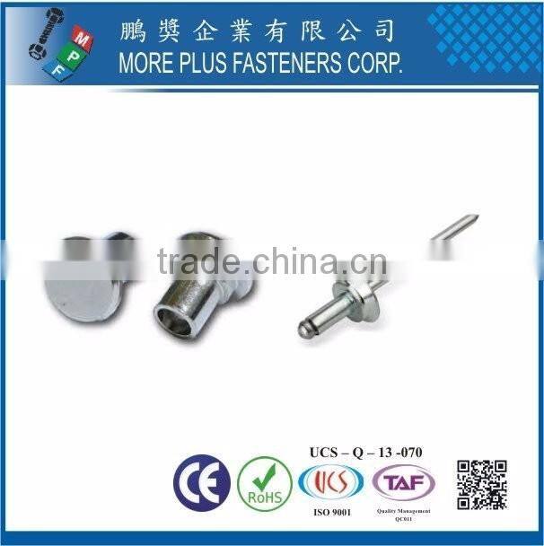 Taiwan Stainless steel 18-8 Chrome plated steel Nickel plated steel Copper Brass for Tea Canister Special Rivets