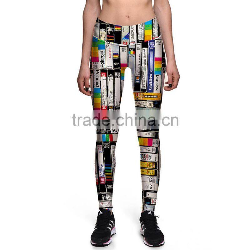 pink blue cat joggingyoga legging capris/morning xg plus size fitness training athletic legging/ sports pants