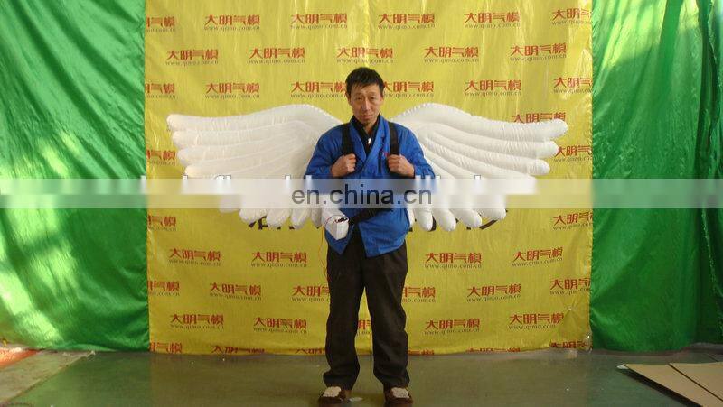 new design customized advertising inflatable angel wings costume