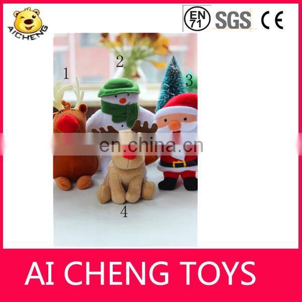Hot sale christmas plush deer toys ,santa clause plush toys .