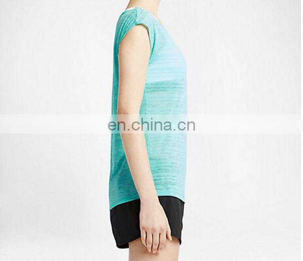 Yihao 2015 New Arrival t shirt wholesale woman t-shirt short-sleeve dry fit plain blank t-shirt