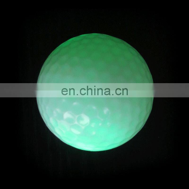 Hot selling sports luminous logo printing golf ball glovion led flashing golf ball luminous golf ball