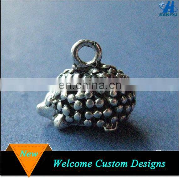 Factory Direct Sale Simple Design Antique Silver 14mm x 12mm Hedgehog Animal Pendant