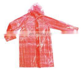 PROMOTIONAL PLASTIC RAINCOAT WITH SLEEVES DISPOSABLE RAINCOAT