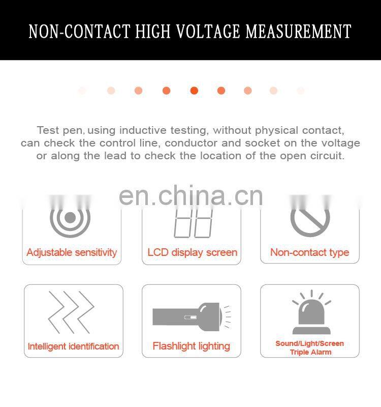 Hot sale Latest Products handheld voltage detector tester non-contact 12VAC to 1000VAC AC Voltage Detector