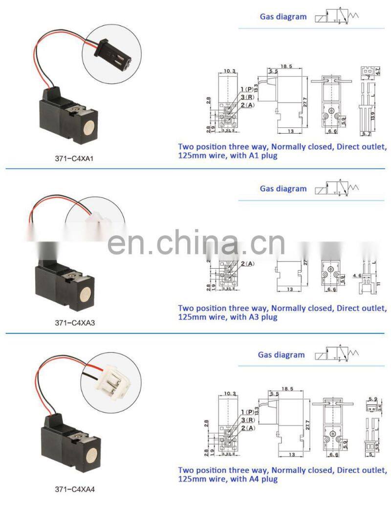 selected material Engineering plastic air 1 miniature solenoid valve 12v