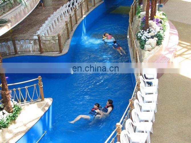 Outdoor Water Park Swimming Pool Lazy River With Wave Making Machine