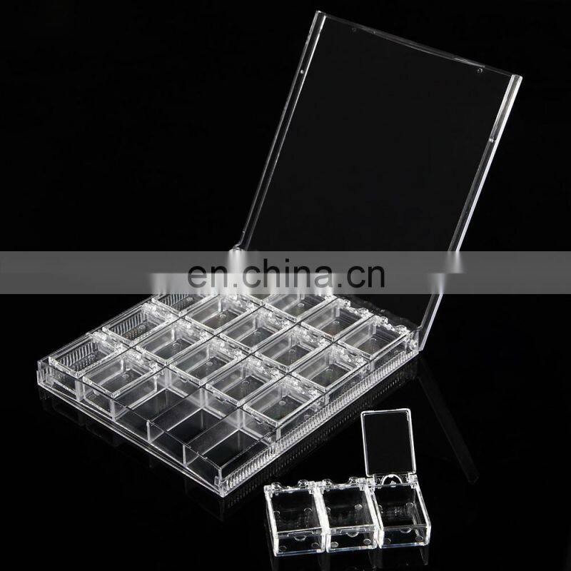 20 Grids Acrylic Empty Storage Box Strass Beads Jewelry Decoration Container