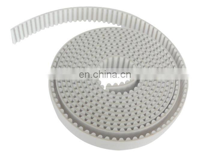 Open Ended Green Fabric White PU industrial Timing Belt