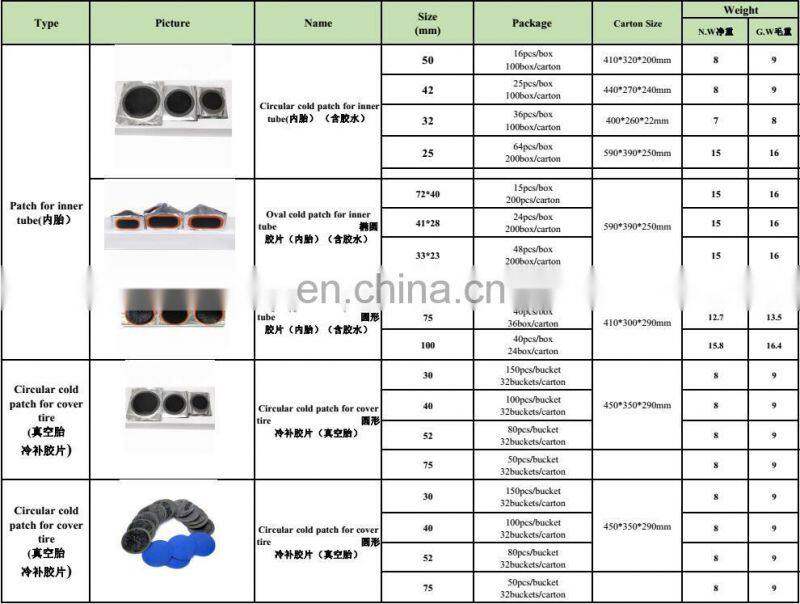 Inner Tire No Glue Adhesive Patch Repairing Tool Accessory