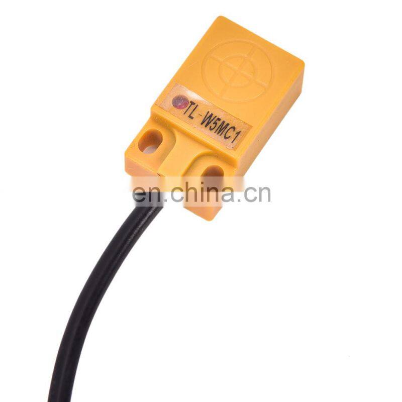 TL-W5MC1 5mm 3 Wire Inductive Proximity Sensor Detection Switch NPN DC 6-36V, Square Proximity Switch