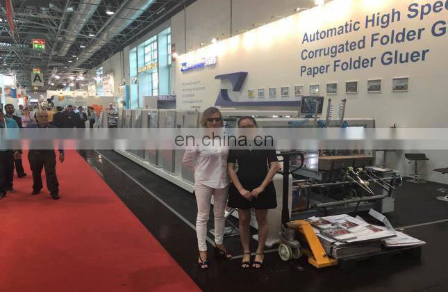 Automatic folder gluer machine for different paper boxes making folding
