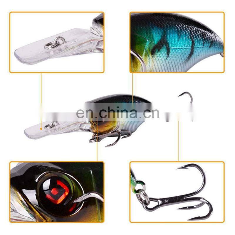 Amazon 78mm 11.6g Wholesale Factory Make Fishing Plastic Fish Bait Japanese Style Hard Crankbait Lures