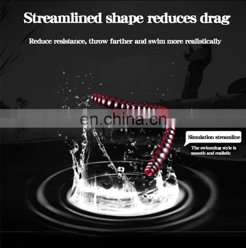 6cm 0.3g  bulk high quality Plastic Rubber Worm Swim bait soft fishing worms bait earthworm lure