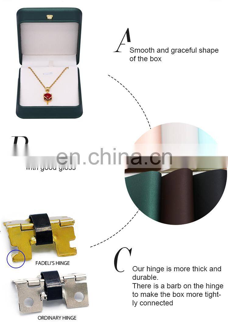 MHigh-End New Design  Pu Leather Ring Earrings Necklace Pendant Box Jewelry Box