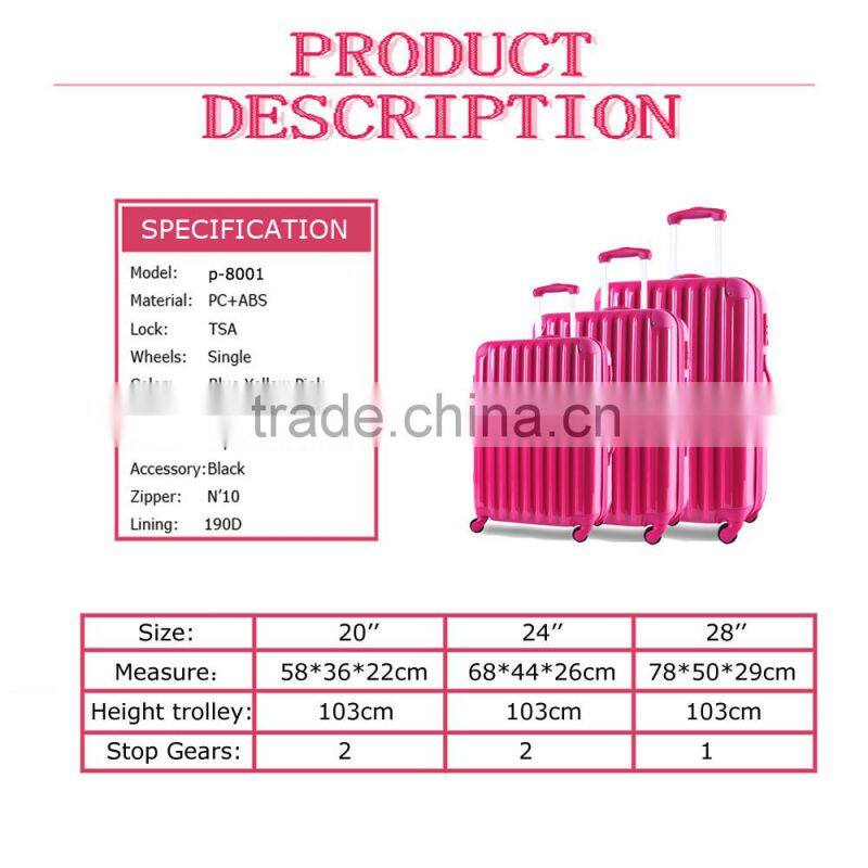 20"24"28" spinner lightweight unbeakable luggage trolley