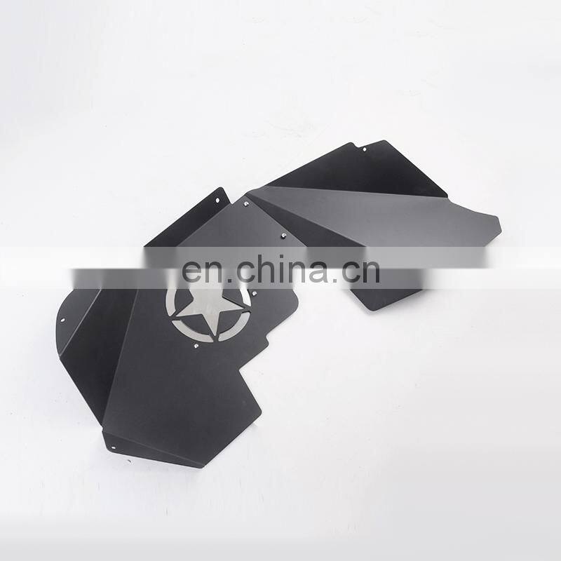 Aluminum black fender trim for Jeep Wrangler JK 07+accessories front inner fender for Jeep