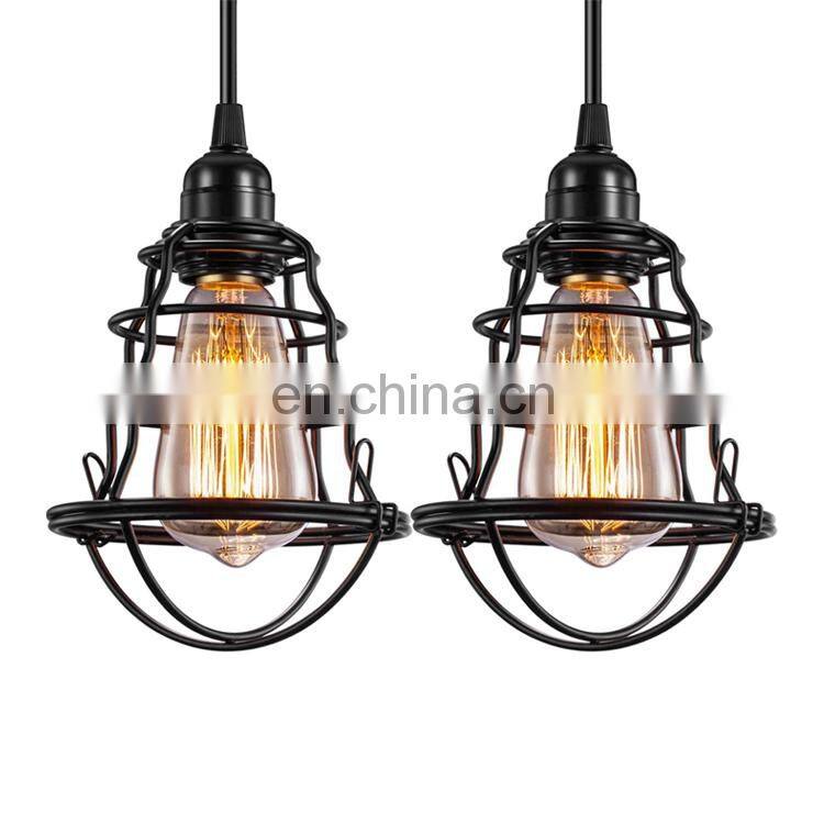 Retro restaurant corridor entrance iron cage ceiling lamp personality balcony bedroom coffee shop bar lamp