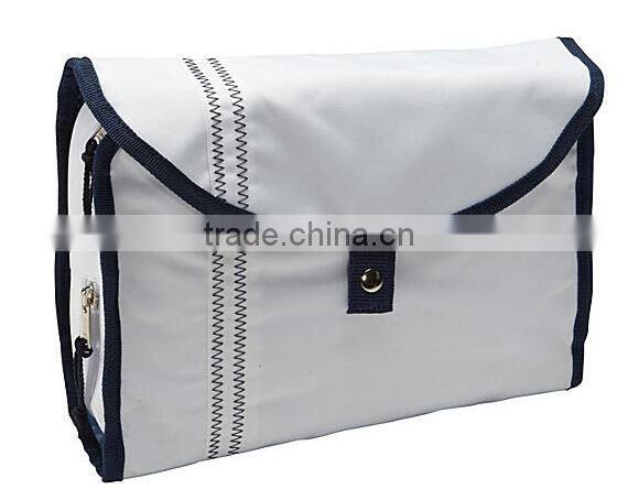 white durable hanging toiletry travel bag